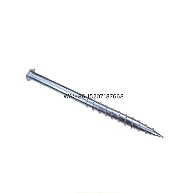 Wmwmnu Hot Dip Galvanized Solar Helical Anchor Ground Screws Pile for Foundation Support