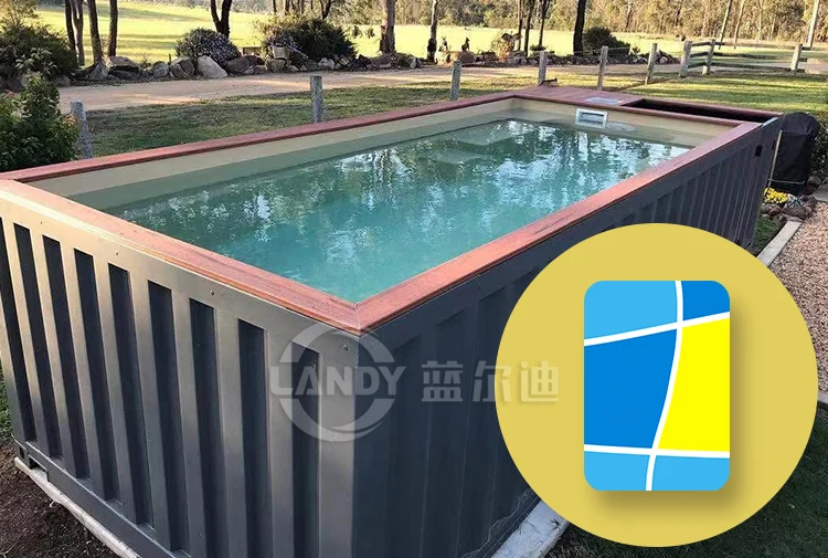 Contenedor prefabricado de fábrica para piscina al aire libre Hipir