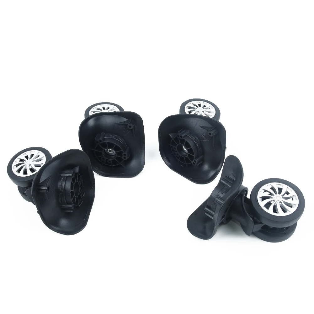 4pcs/set Replacement Luggage Suitcase Wheels Swivel  Wheel Black Replacements Luggage Suitcase Wheels Swivel