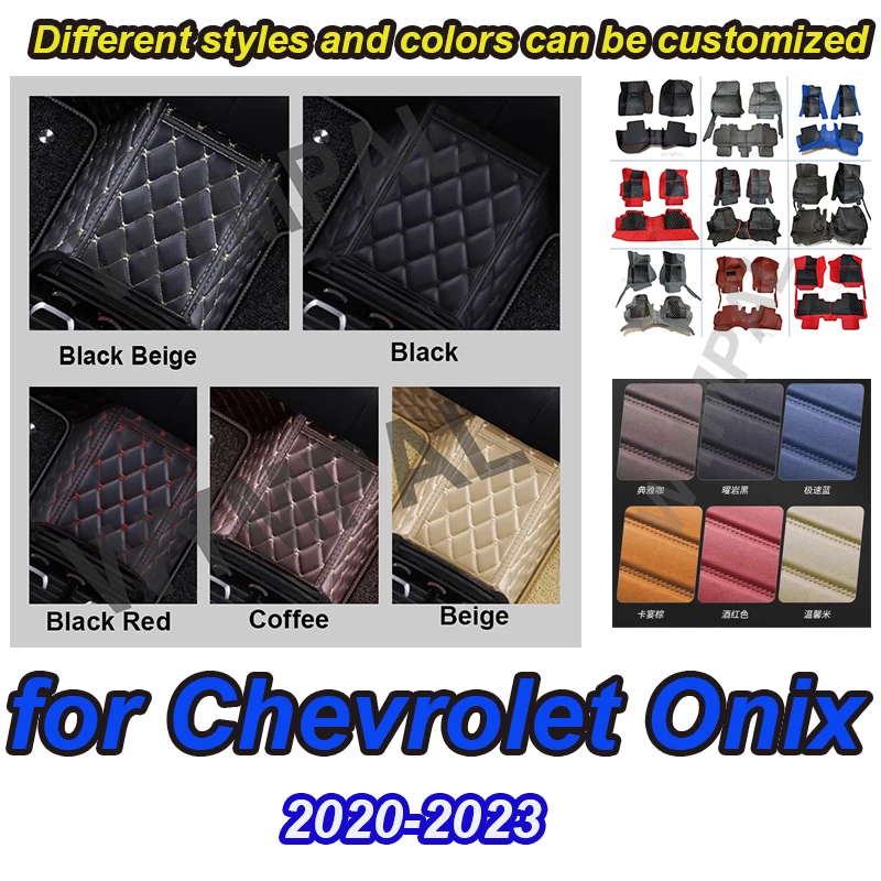 

LUXURY Car Floor Mats For Chevrolet Onix Prisma 2020 2021 2022 2023 Auto Carpets Waterproof Accessories Automobiles Custom Foot