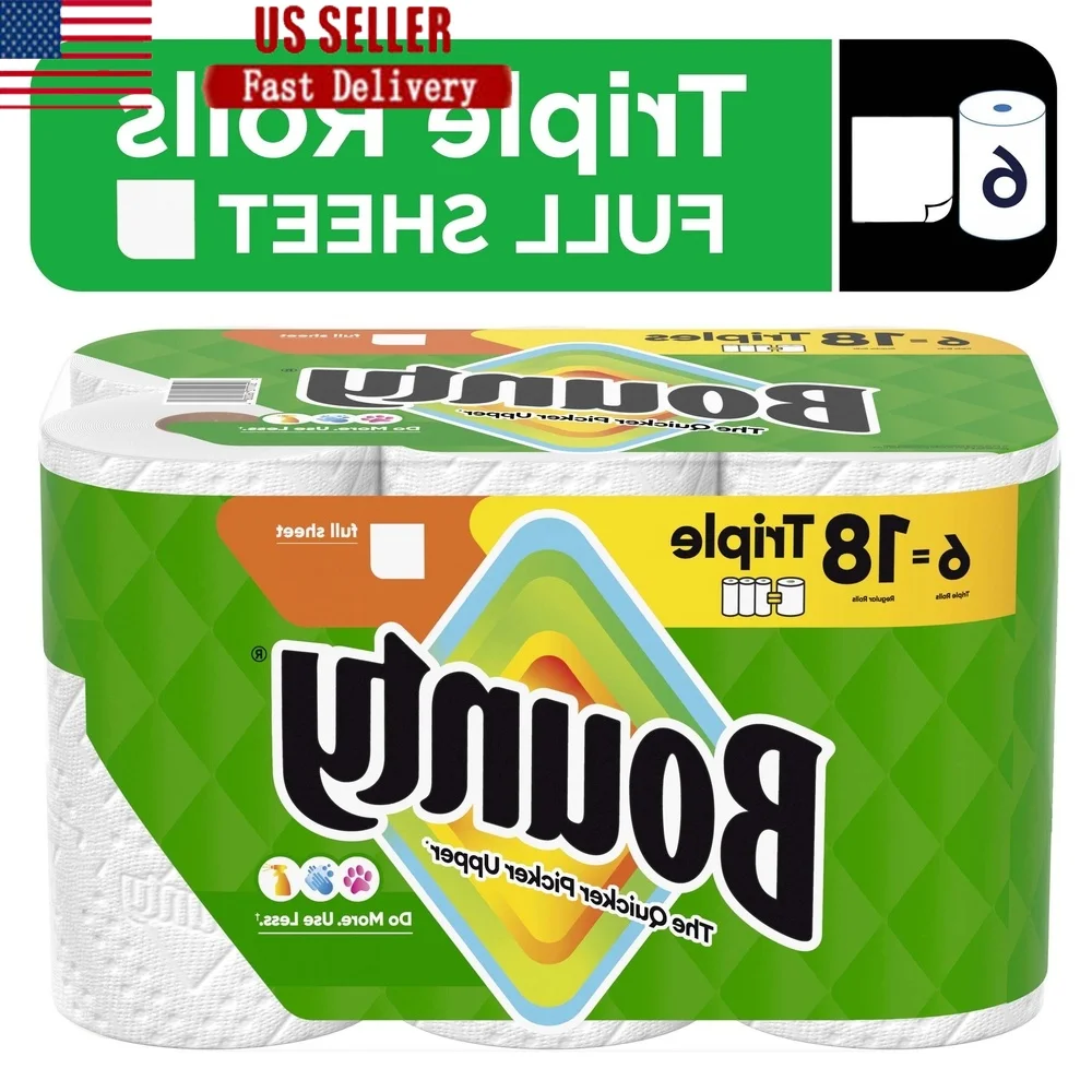 

Прочные бумажные полотенца Полный лист 6 тройных рулонов 75 листов Абсорбирующая алмазная текстура Идеальные пятна Прочные проекты Массовая покупка