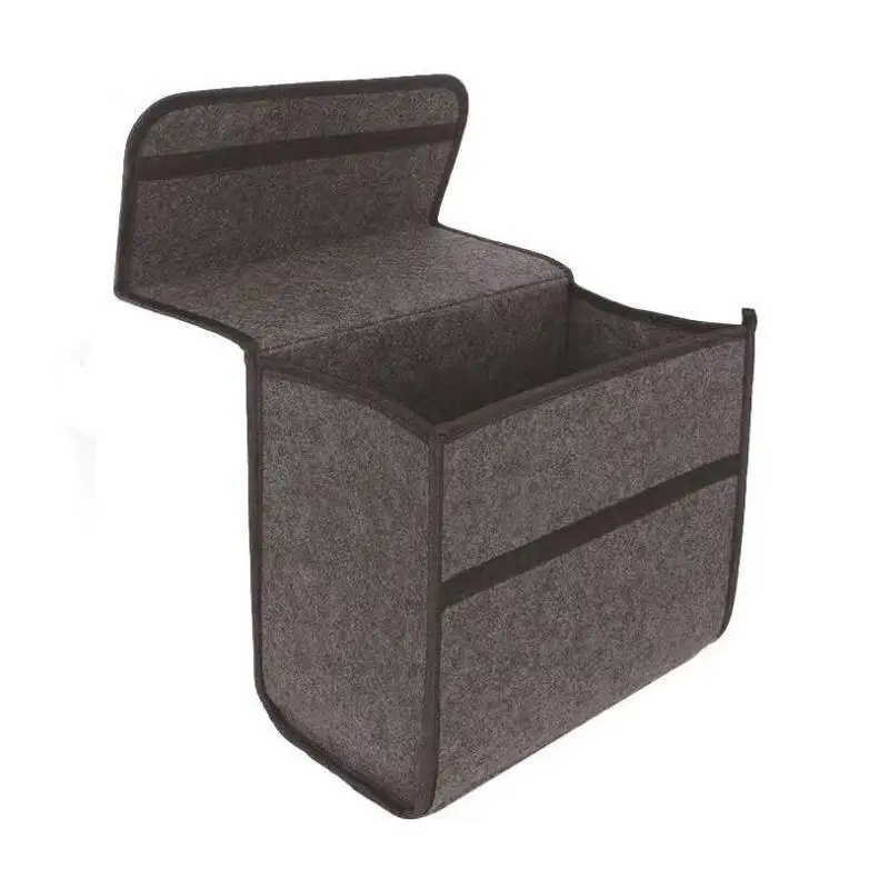 Car Trunk Storage Organizer Thick Felt Construction Firm Handle Large Capacity for Travel Gear Grocery Storing