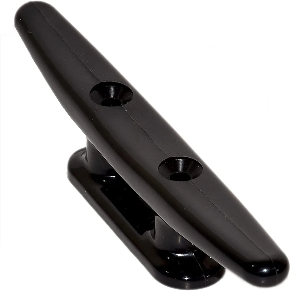 A96E-4 Inch Black Boat Cleat Kayak Cleats Boat Dock Cleats Boat Kayak Canoe Cleat Black Strong Nylon Cleats