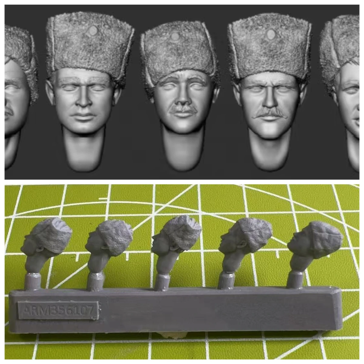 

1:35 Die Casting Resin Model Assembly Kit Character Head Model Replacement Modification Unpainted