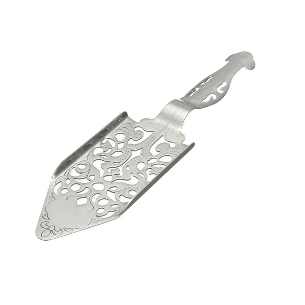 304 Stainless Steel Cocktail Bar Scoop Hollowed Out Bitter Wormwood Spoon Portable Beautiful Exquisite for Absinthe Glasses