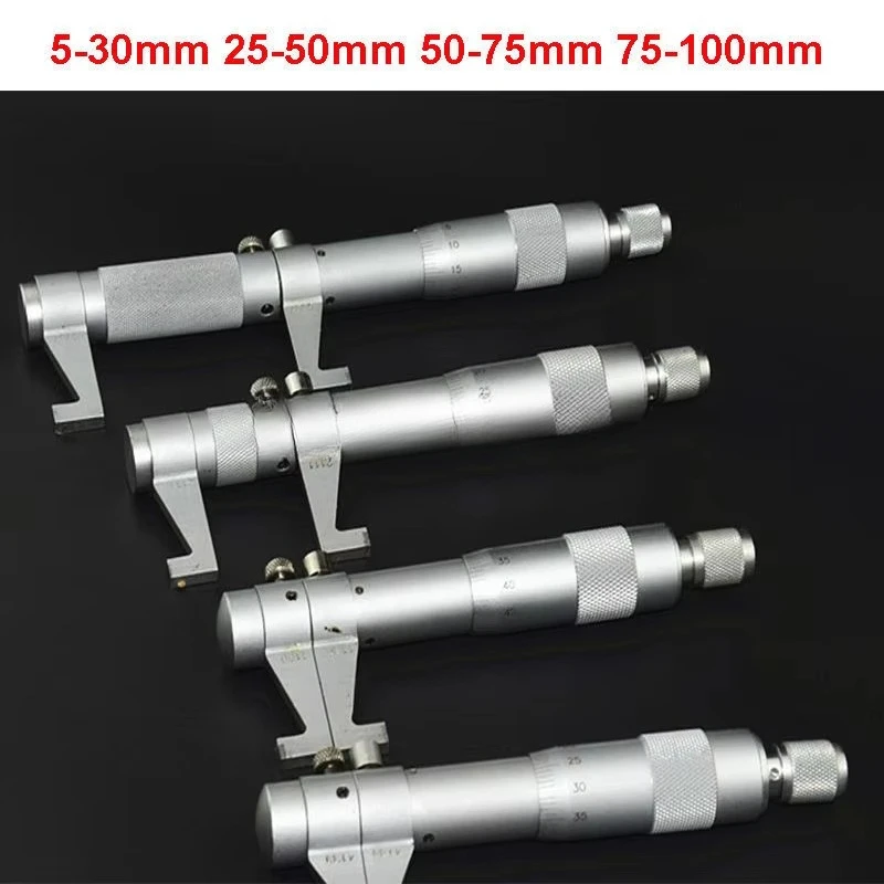Inside Micrometer 25-50mm 50-75mm 75-100mm 100-125mm 125-150mm 150-175mm 175-200mm Internal Measuring Micrometer 7pcs/set
