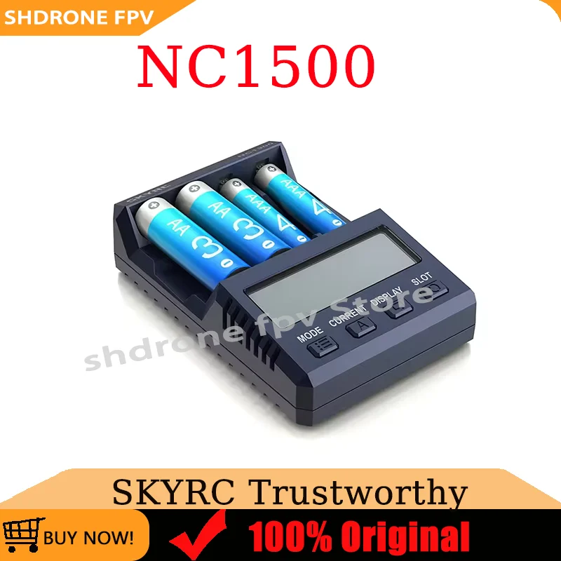 

SKYRC NC1500 AA/AAA Battery Charger & Analyzer - Pro Recharge Charger for NiMH Rechargeable Batteries, Multi-Functional Battery