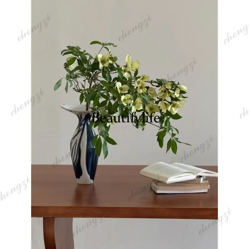 A4567Wabi Sabi ceramic handmade vase gift-giving ornament hotel homestay decoration ornament