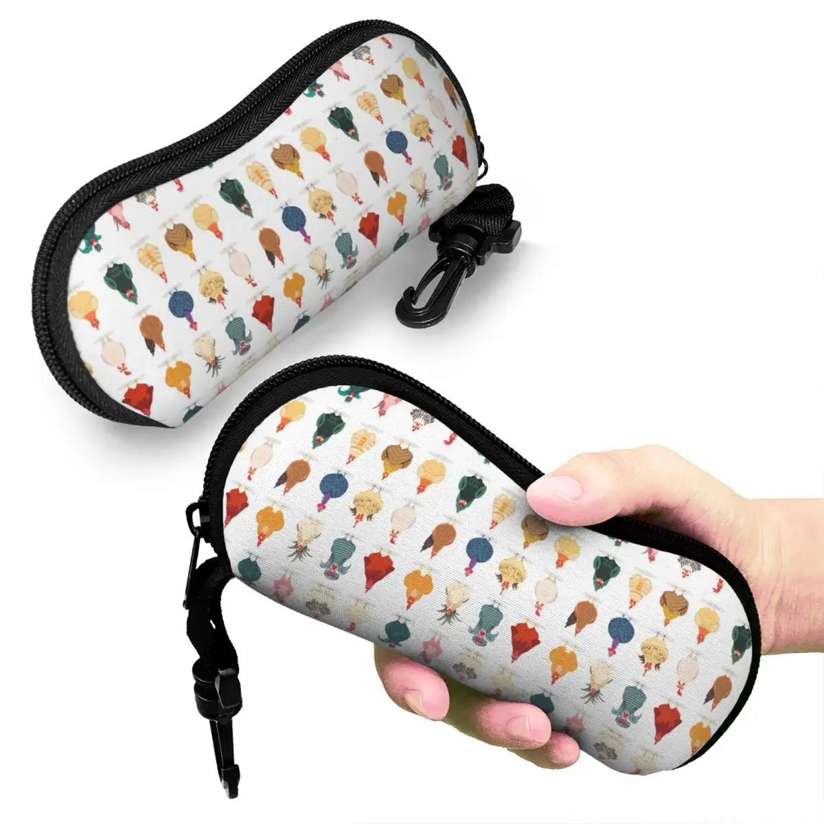 

Cute Chicken Shell Glasses Case Protector Sunglasses Box Women Men Soft Eyeglasses Bag Pouch