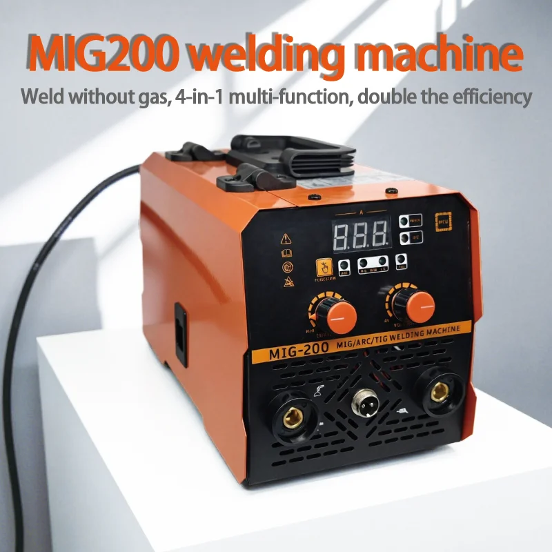 

Сварочный аппарат MIG-200 без газа, двойного назначения (промышленный и бытовой), портативный, компактный, для сварки металла, идеально подходит для авторемонта и DIY.