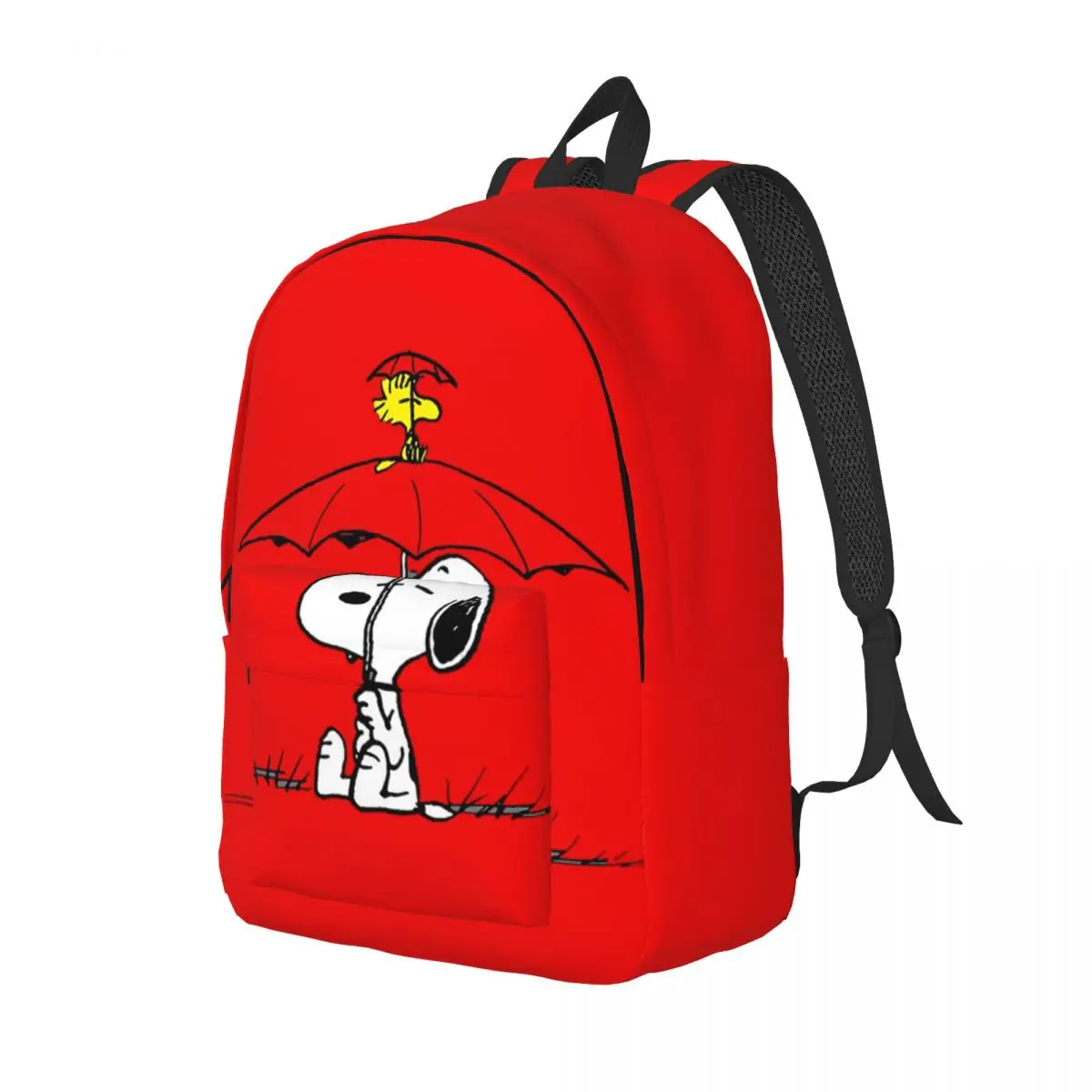 Custom S-Snoopys Dog Umbrella Canvas Backpacks for Men Women Waterproof School College Bag Print Bookbags