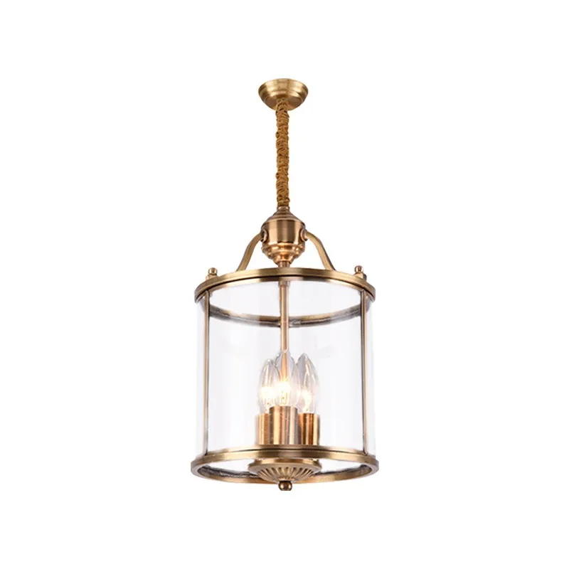 Villa hotel engineering decorative glass cylinder cage Jane Europe chandelier