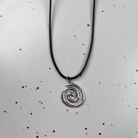 Pendant Vintage Spiral Vortex Pendant Necklace Hand-woven Leather Rope Necklace for Women Boho Goth Necklace Fashion 2026 Y2K Jewelry