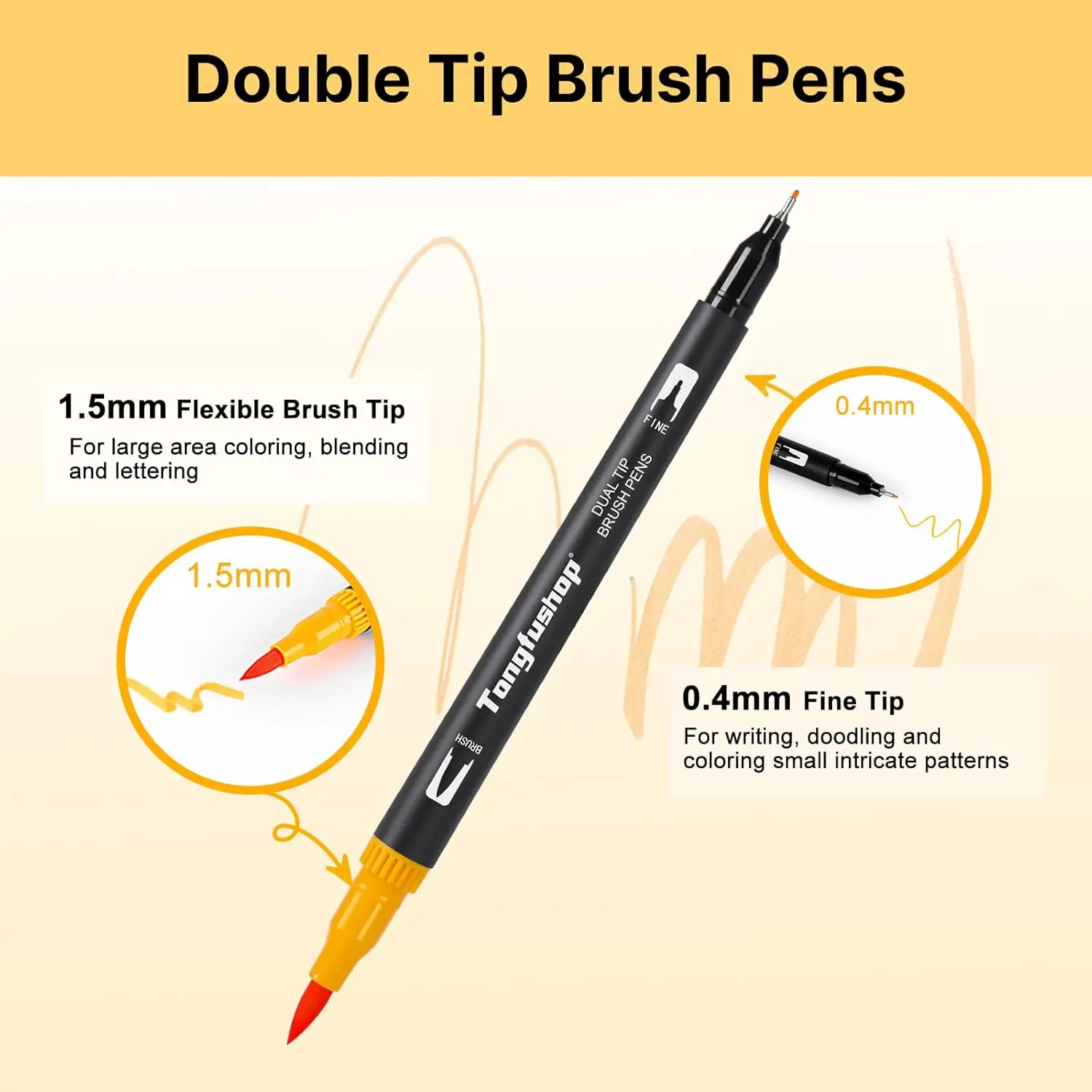 Colouring Pens 80 Colours Felt Tip Pens Dual Tip Brush Pens Drawing Pen Art Pen Markers for Colouring Painting Sketching