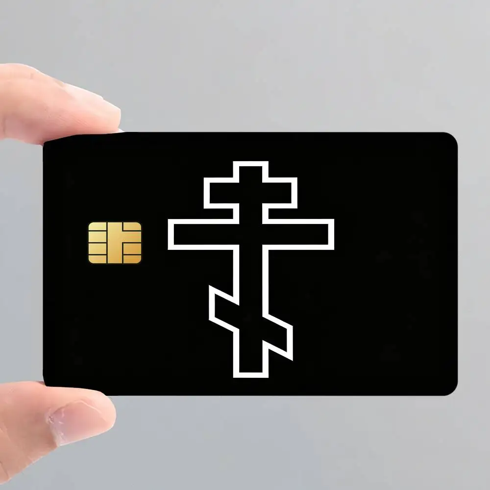 Russian O-Orthodox Union Card Stickers for Bank Access Protective Waterproof Film Cover Sticker Surprise Gift