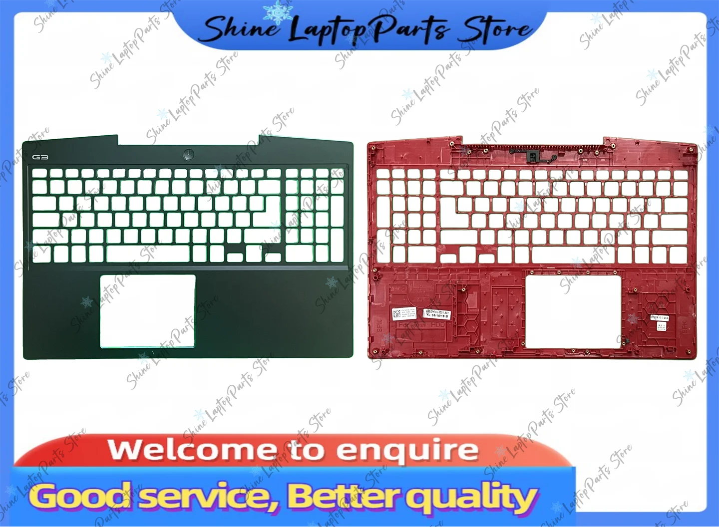 New For Dell G3 3590 Shell Replacemen Laptop Accessories Red C Cover Palmrest Red C Case Bottom 08WVW8