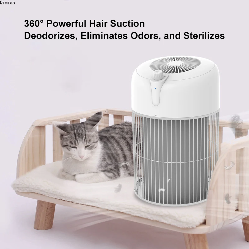Pet Air Purifier 3-in-1 HEPA Filter for Cat Hair Dander Odor Dust for Home Large Room Smart App Control 360° Air Intake