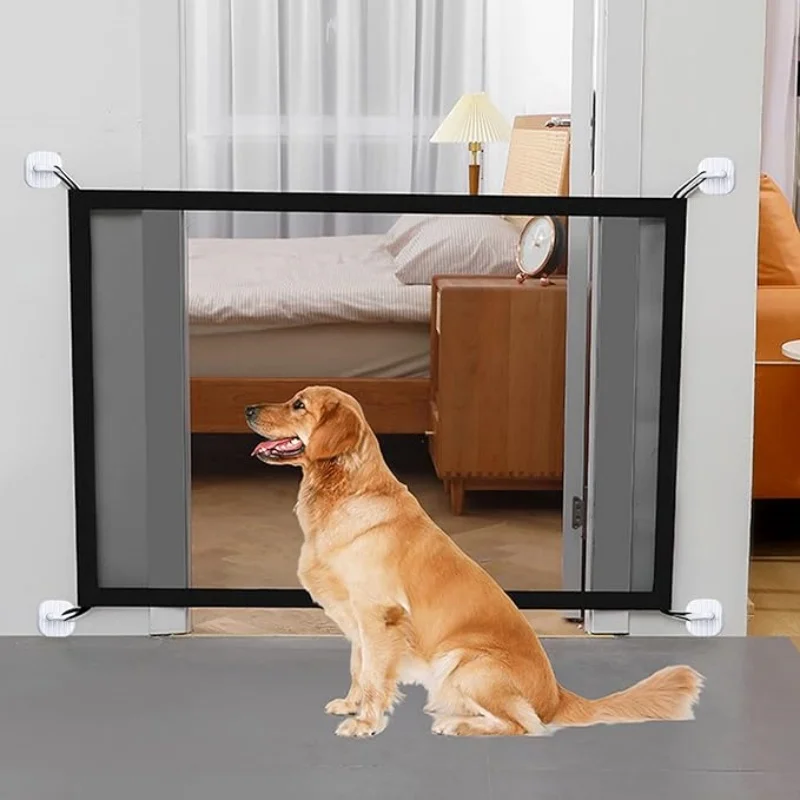 Cerca para Cães e Gatos Tela de Proteção para Portas Removível Premium Pet