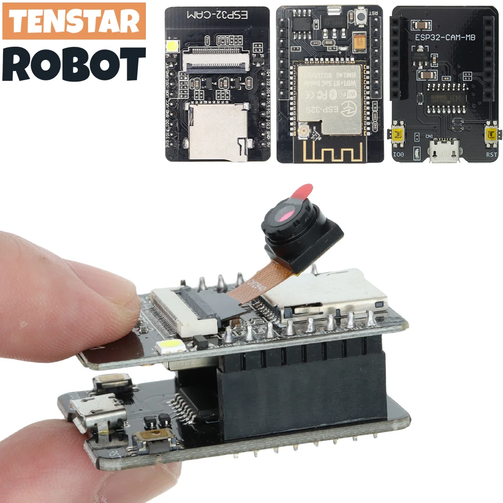 ESP32-CAM-MB modulo WiFi seriale a WiFi ESP32 CAM scheda di sviluppo 5V Bluetooth con fotocamera OV2640 fai da te