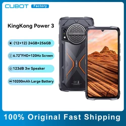 Cubot KingKong Power 3 頑丈なスマートフォン123db,スピーカーhelio g99,6.72インチ,120hz,24gb 256gb,10200mahバッテリー,33w,急速充電