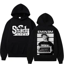 Hoodie Hip Hop extragrande para homens e mulheres, Rapper Eminem, impressão dupla face, moletons vintage, moda com capuz Streetwear