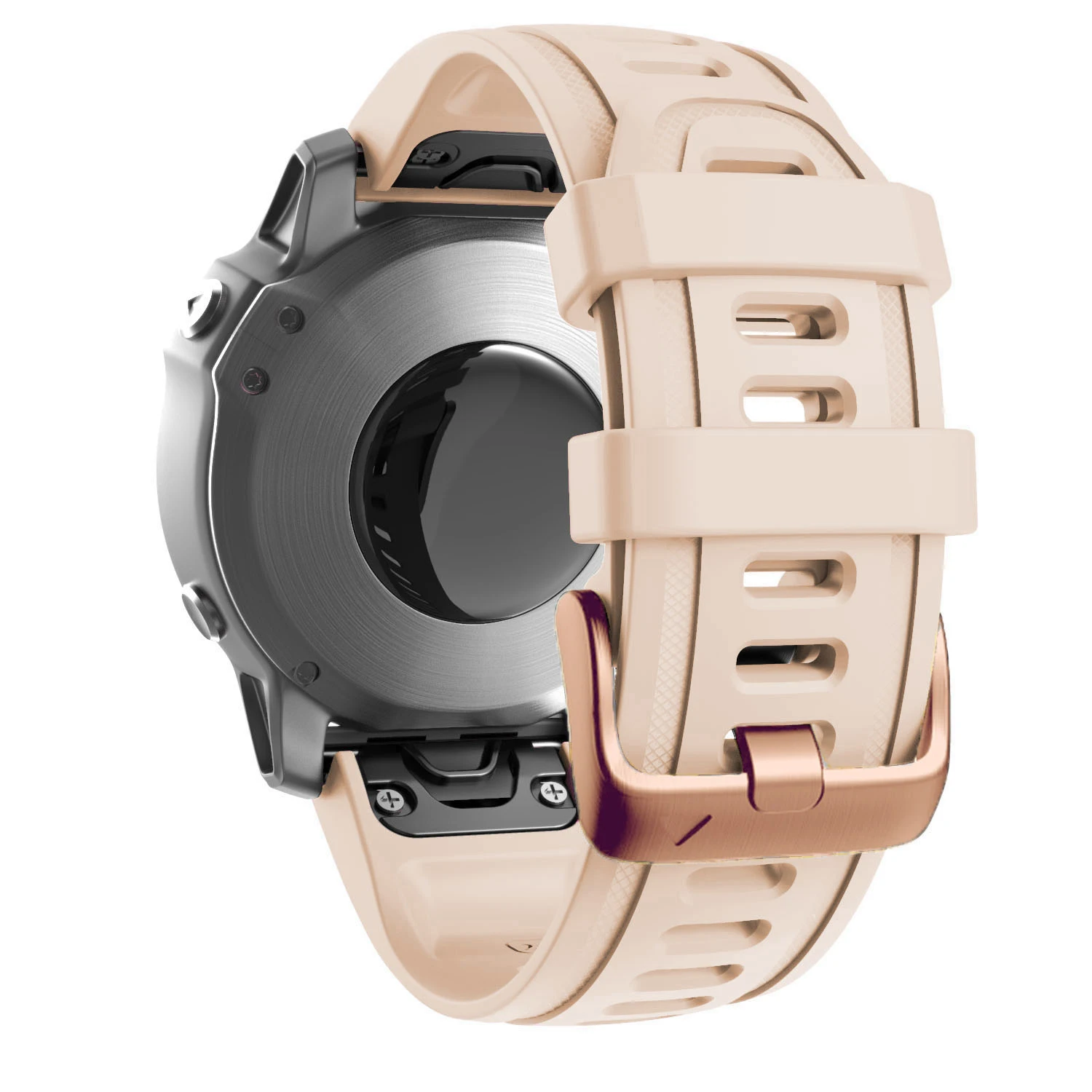 Correa de reloj deportiva Easyfit de 20mm de silicona de oro rosa para Garmin Fenix 8 43mm 7S 7SPro/5S Plus/6S 6SPro pulsera de liberación rápida