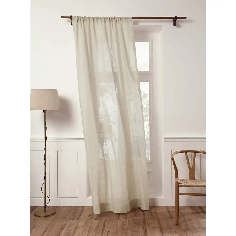 

Flax Linen Sheer Curtain 63 Inch European 100 Pure Linen Sheer Light Natural Window Treatment Panel 52 x 63 Inch Light Filtering