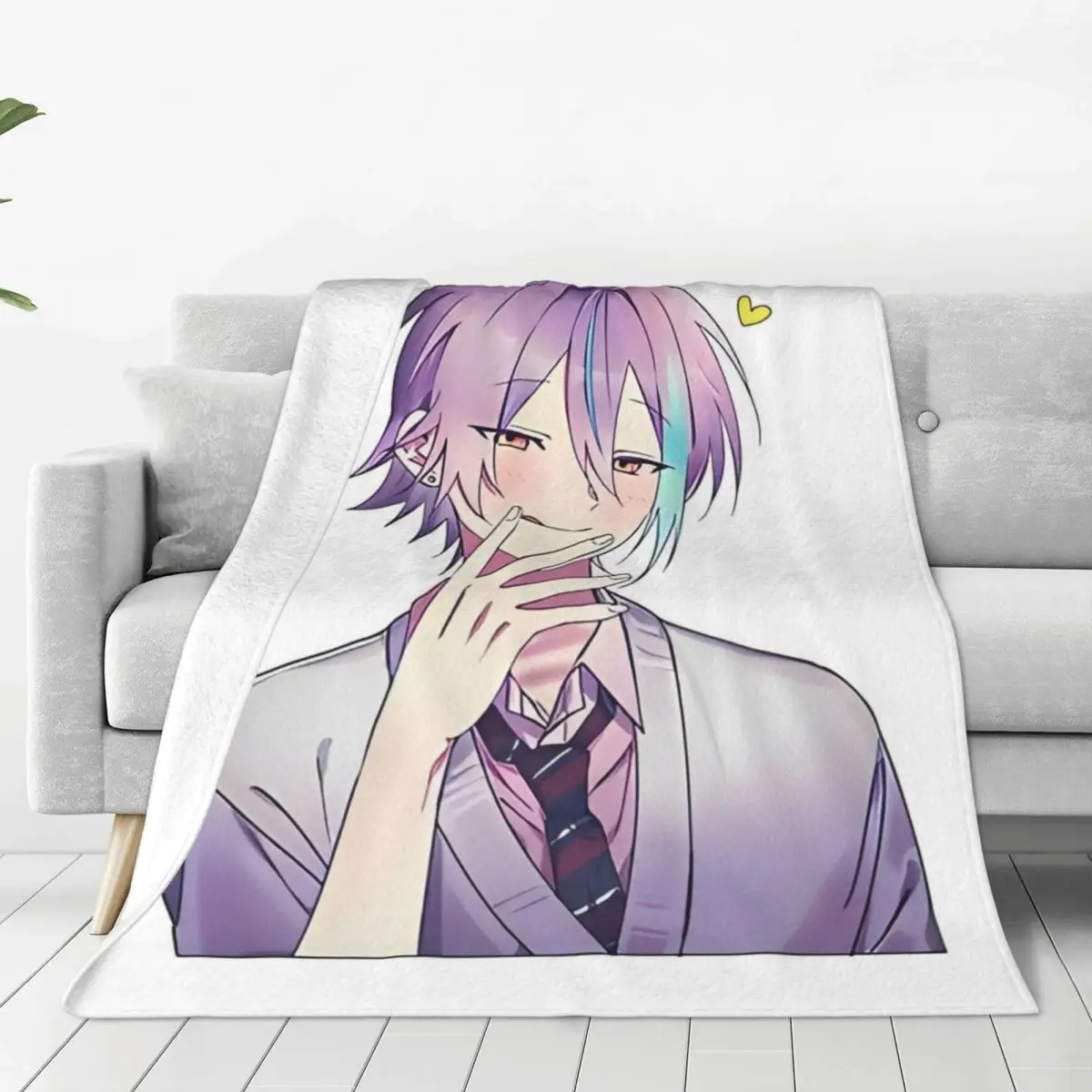 

Warm Blankets Decorative Kamishiro Rui Project Sekai Throw Blanket Flannel Bedspread For Bedroom Fashion Sofa Bed Cover