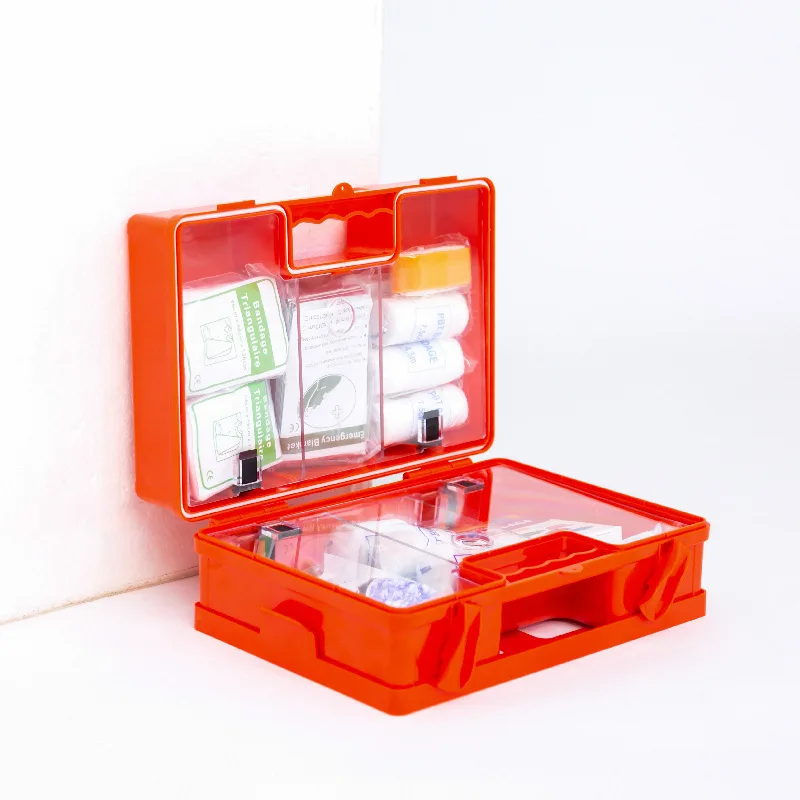 ABS first aid kit, wall-mounted plastic emergency box, lightweight and portable home outdoor medical kit