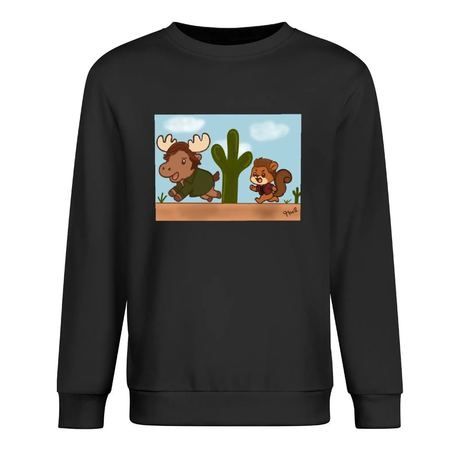 

Moose and squirrel Pullover tracksuits men wear mens clothing autumn new products new sweatshirt