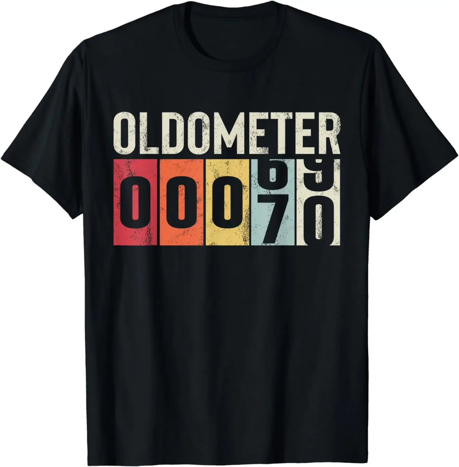 2024 summer tops Funny 70 Years Old Oldometer Vintage 70th Birthday Odometer T-Shirt