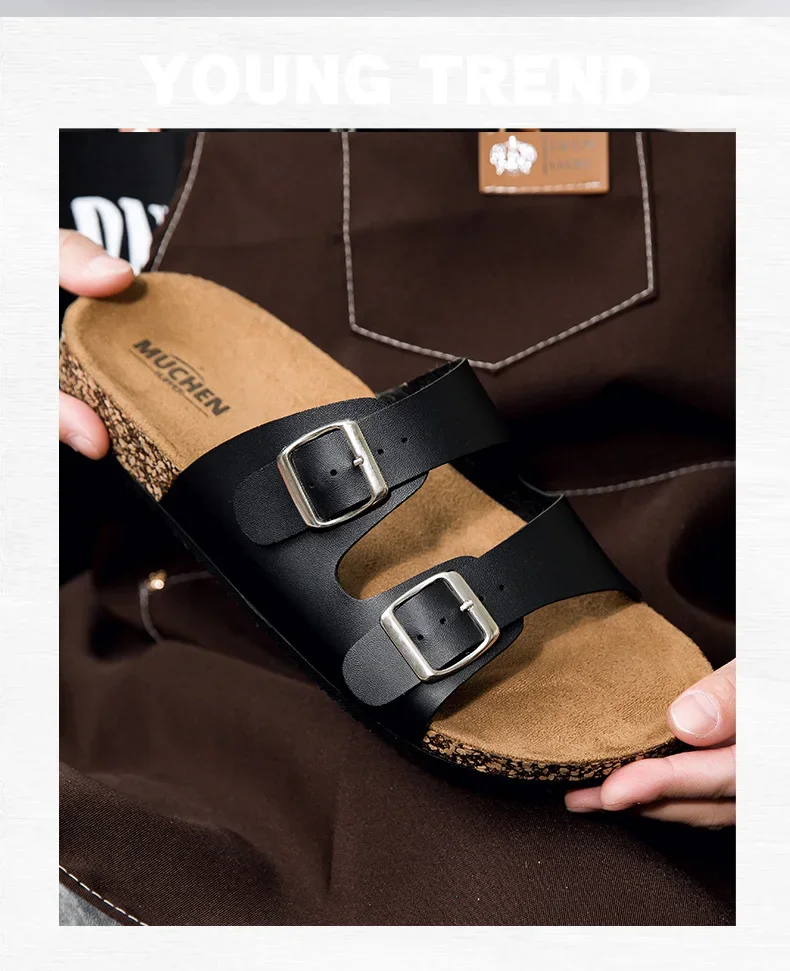 Neue klassische Kork-Flip-Flops für Herren und Damen – grenzüberschreitender Außenhandel, Partner-Outdoor-Slipper – Detail 3