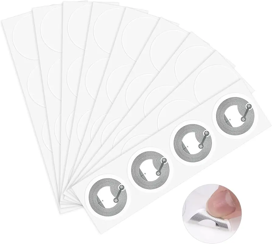 10pcs NFC Ntag215 Coin TAG Key 13.56MHz n215 Card Label RFID Ultralight Labels 25 mm diameter Round RFID for all enabled phones