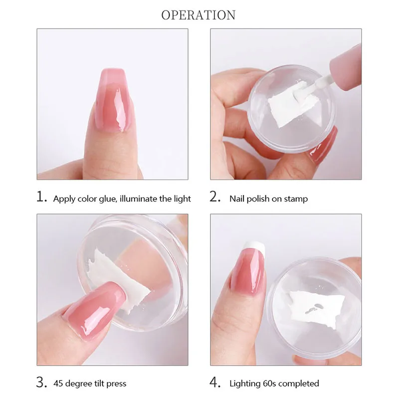 LULAA Nail Stamp Template Kit French for DIY Nail Decor Easy French Style Nail Art Designs Nail Stamper Manicure Nail Supplies image 5