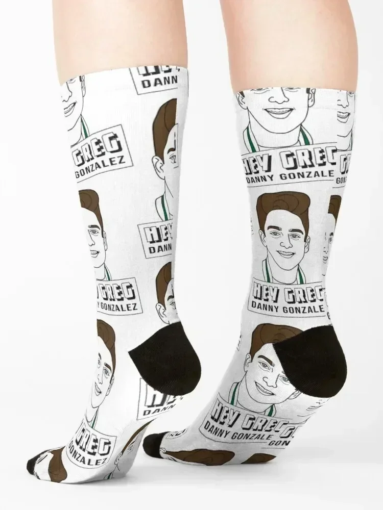 Danny Gonzalez 'Hey Greg' Calcetines de diseño regalo de Navidad Calcetines de hombre de Año Nuevo Calcetines de lujo para mujer