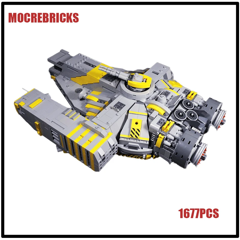 MOC-23774 Multi-purpose Light Freighter XS-Stock Interstellar Spaceship Building Blocks Assembly Model Technical Bricks Toys