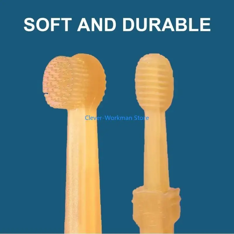 

24TD Pet Silicone Toothbrush for Pet Dental Care,Dental Brushes 360-Degree Head