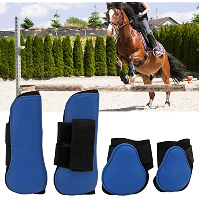 Adjustable Neoprene Horse Leg Boots Set Horse Support Boots Fast Breathable for Racing for Riding Enthusiasts for Trainin