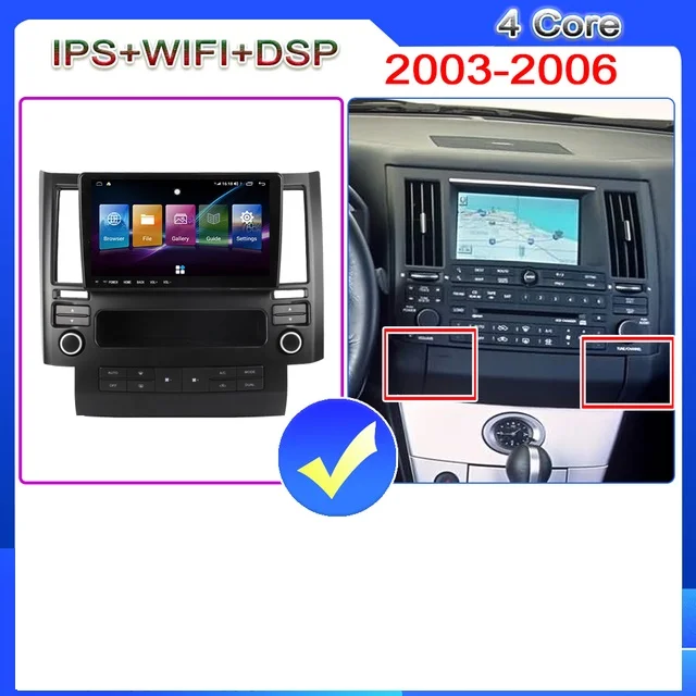 9 Inch For Infiniti FX FX35 FX45 2003-2009 Android 13 Car Radio Multimedia Video Player Stereo Auto Navigation GPS