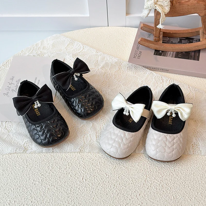 

Zapatos, модная обувь принцессы для девочек, осень 2023, новые детские кожаные туфли с бантом, простая универсальная повседневная обувь для девочек