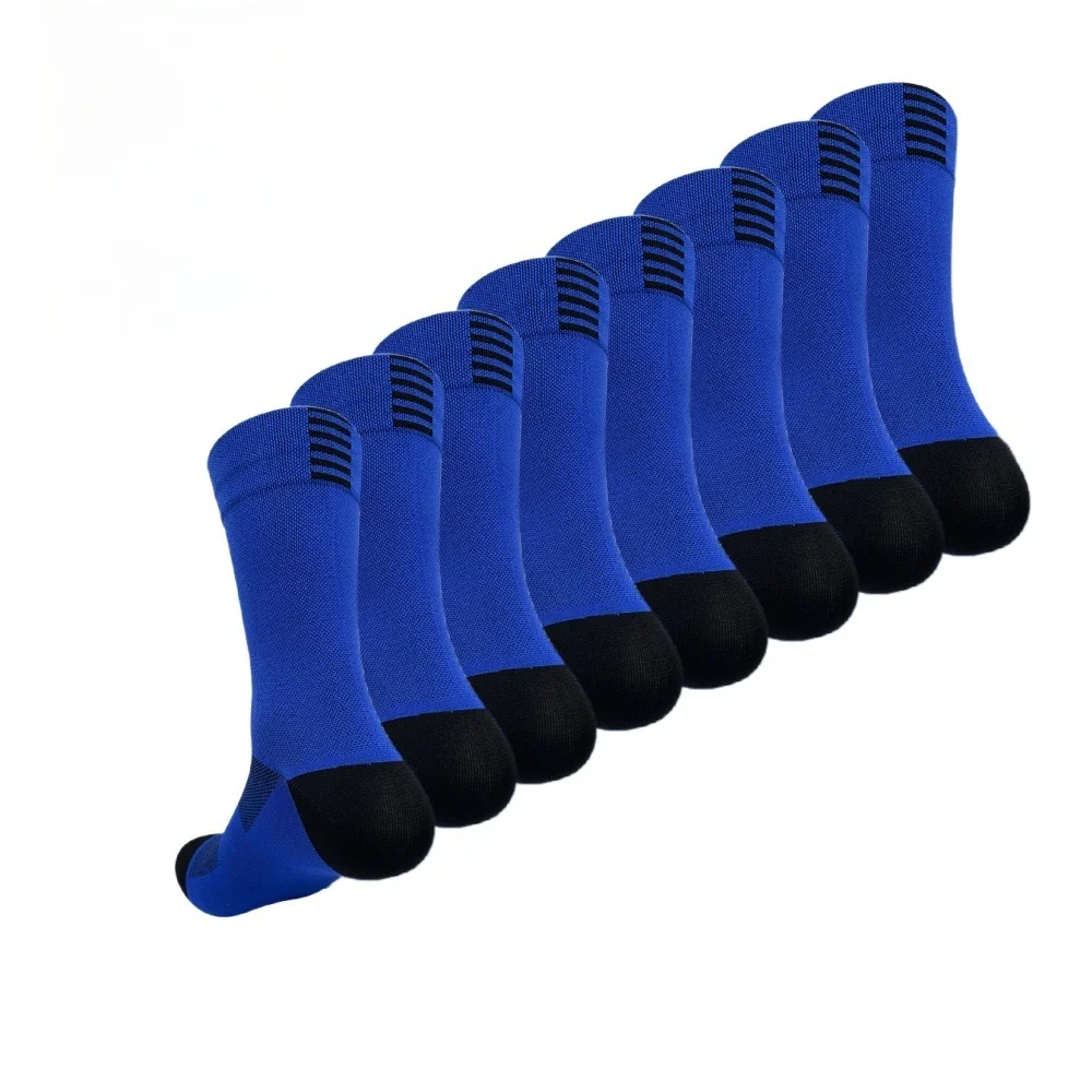 

4 пары велосипедных носков для бега, быстросохнущие, средние цилиндры, мужские и женские спортивные носки для фитнеса в трубке, однотонные