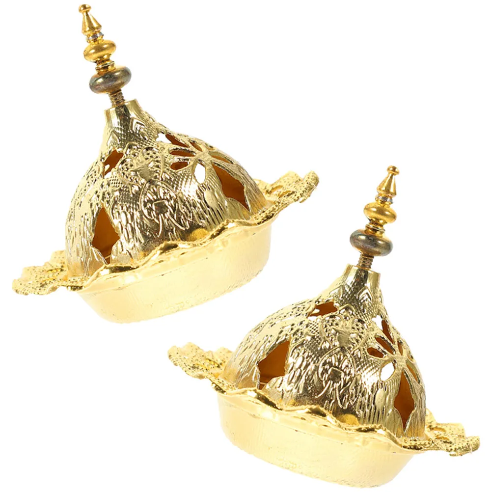 Middle Eastern Incense Burner 2 Piece Small Decorative Censer for Meditation Yoga Home Bedroom Study