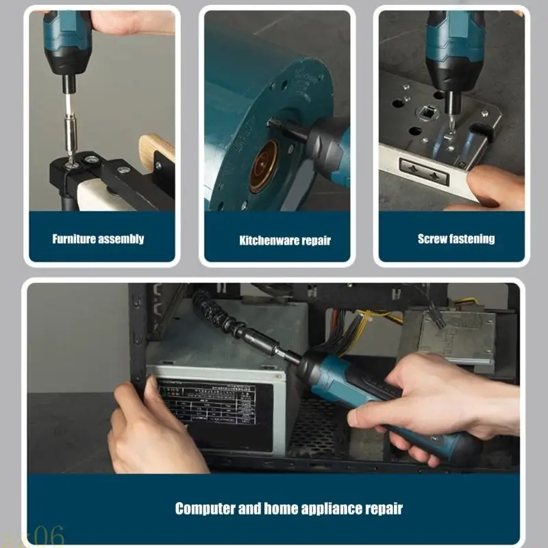 

Q2Q4 Electric Screwdriver 4 Torques Settings Head Design Battery Powered Tool Cordless Screwdriver