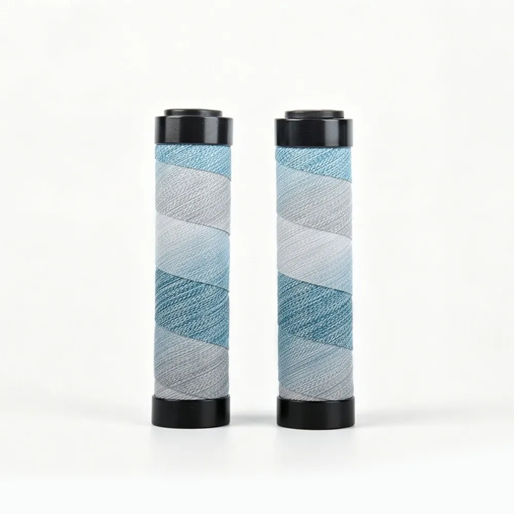 Gradient Color Bike Handlebar Grips Shock Absorbing Lightweight Bicycle Bar Sleeves 22mm Size Textured PU Outer Layer