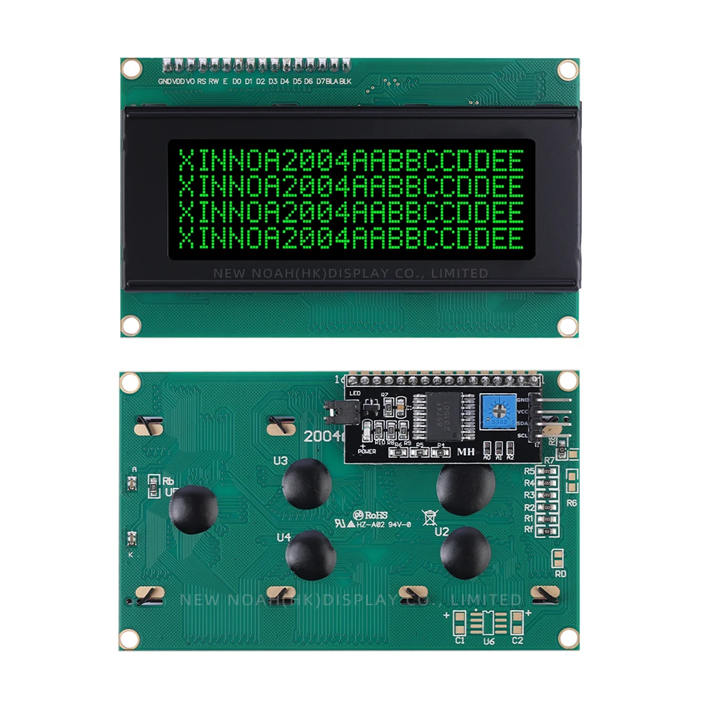 BTN black film Green 2004A IIC Adapter Board LCD Display Module 4X20 LCD ST7066U Equipped With Built-In LED Backlight