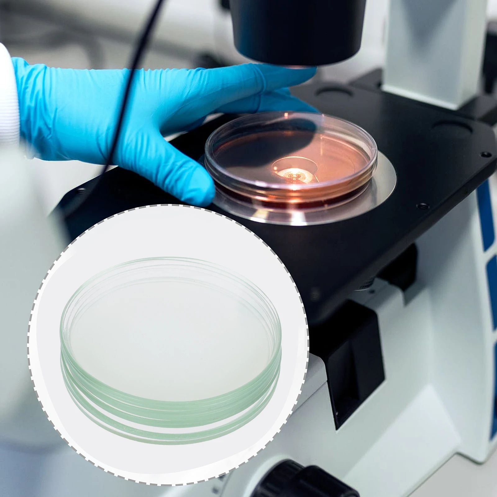 

10Pcs Laboratory Watch Glass Transparent Round Flat Stable Clear Evaporating Dish Chemistry Classroom Test Instrument