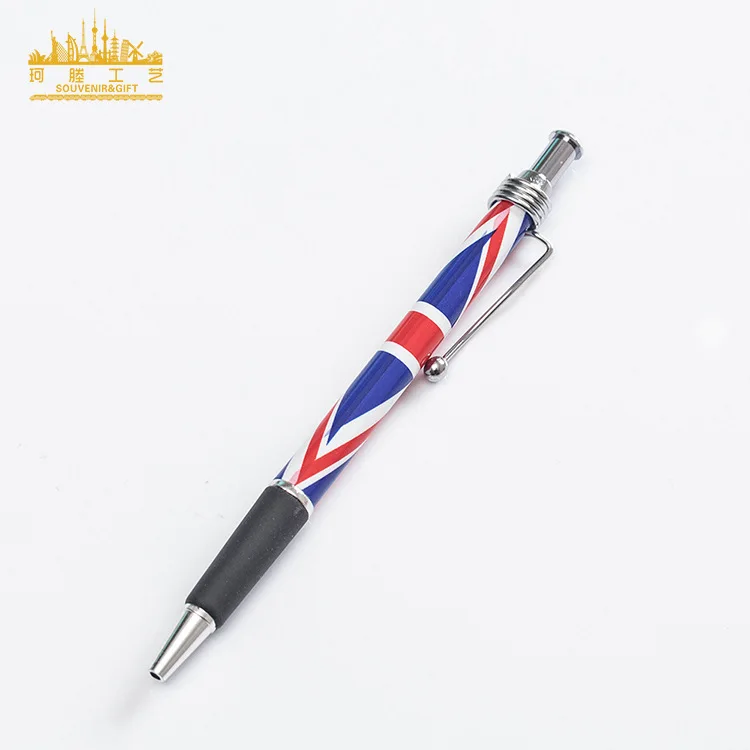 

10pcs British Flag Ballpoint Smooth Writing Patriotic Pen For School Office Signing Black Ink Comfortable Grip Home Use Flag