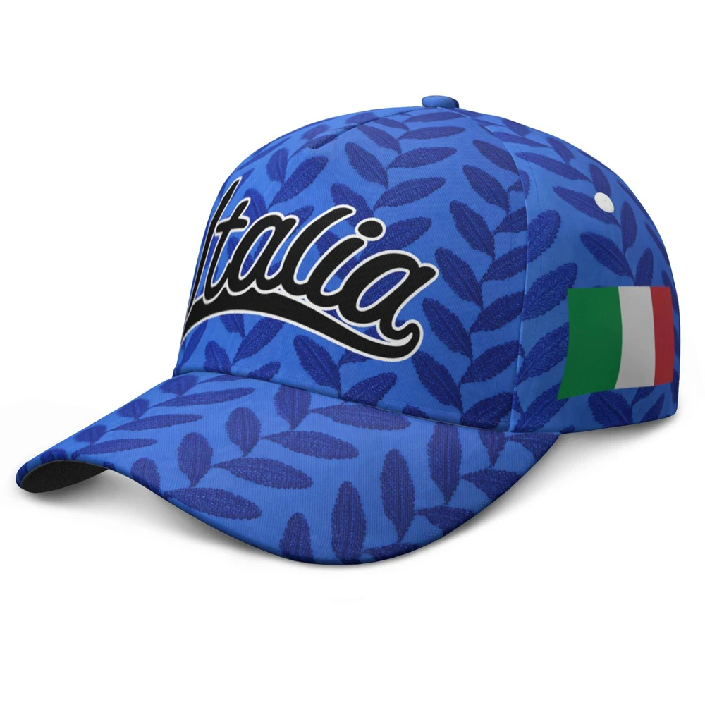 Gorra de béisbol italiana con nombre personalizado, logotipo del equipo It, sombreros italianos, Ita, país, viajes, pesca, bandera italiana de Italia, foto, tocados