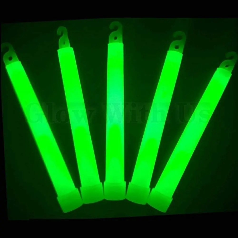 100pcs Glow Sticks 6\'\' Ultra Bright Glow Stick Military Party Camping Emergency Light Chemical Fluorescent Glowstick For Fishing