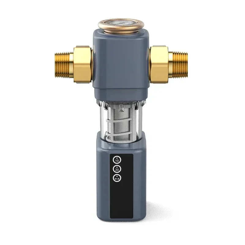 2025New AUTO Automatic Flushing Backwash Prefilter Spin Down Sediment Water Filter Central Whole House Purifier System